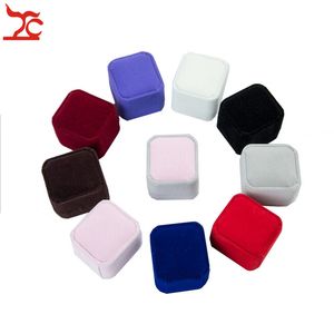 Jewelry Stand High Quality Square Wedding Velvet Earrings Ring Box Amazing Engagement Party Earring Display Gift Case 230517