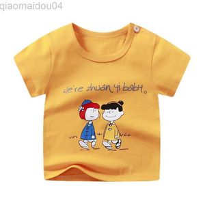 Tişörtler çocuk tshirt yürümeye başlayan çocuk çocuk bebek kızlar giysi yaz üst kısa kollu tişörtlü bebek tişört çocuk kıyafet kız kıyafetleri aa230518