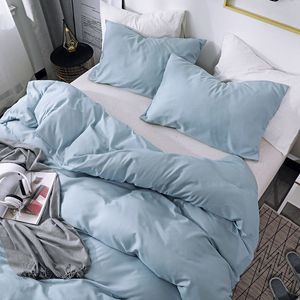 Bedding sets Solid Duvet Cover Polyester Set Home Singl Double Bed Comforter Quilt With Pillowcases Queen Twin King SizeNo Bedsheet 230517