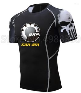Men's T Shirts BRP Can-am Team Print Compression T-Shirt Workout Tops Fitness Tights Casual Quick Dry Short Sleeves Tshirts