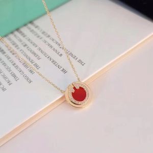 Designer jewelry necklace Circular Pendant Necklacer luxury chain Fashion Classic women Valentine's Day Gift Platinum bracelet engagement jewelry gift
