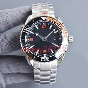 Dhgate Mens Watch 43.5mm Tasarımcı Otomatik Mekanik Açık Saat Seam Paslanmaz Çelik Bilezik Dönebilir Çerçeve Aydınlık Su Geçirmez Montre De Luxe Saatler ST9