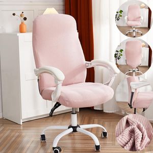 Chair Covers Jacquard Office Cover Solid Color Computer Elastic Armchair Slipcover For Living Room Study Gaming