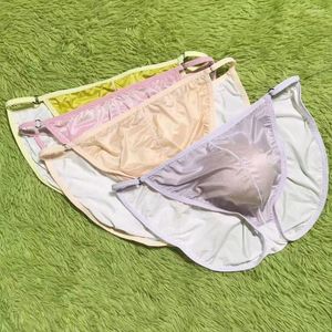 Unterhosen Herren Sexy U Convex Bag Große Eisseidenband Niedrige Taille Slips Männer Ultradünne Unterwäsche Bequem Atmungsaktiv