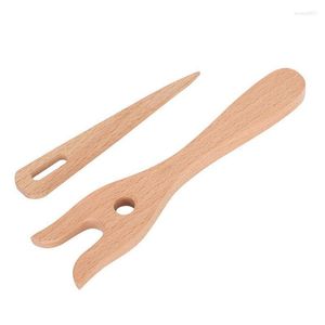 Dinnerware Sets Knitting Fork Set Is Made Of Good Quality Wood Materials DIY Weaving Tools For Bracelet Necklace And Cord Making