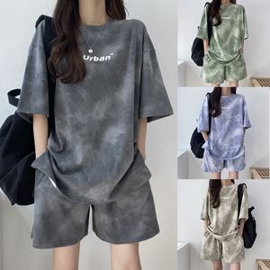 Womens Two Piece Pants Suit with Shorts for Women and TShirt Oversized Sets Fashion Outfit Set Summer Tracksuit Woman Big Size 230518