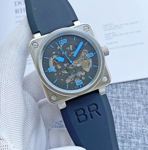 Jakość 44 mm męskie zegarek automatyczny ruch mechaniczny szklany szklany szklany stal nierdzewna mężczyźni Ross Rosswatches