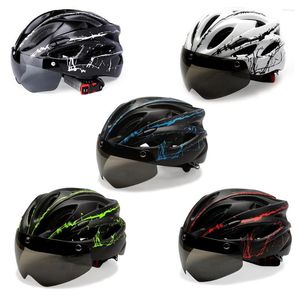 Motorcycle Helmets Road Mountain Bike Helmet Anti-collision Head Protection Safety Hat With Taillight Portable Lightweight Adjustable For