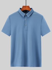 Erkek Polos Yaz Men Polo Gömlek Nefes Alabilir Serin Naylon Spandex Kısa Kollu Katı Katı Polos Erkek Golf Wear Tees Gömlek 8xl 230518