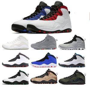 Men Tinker Cement Jumpman 10 10s basketball shoes OVO Black White Desert Camo GS Fusion Red Smoke Grey Powder Blue trainers men sneakers sports shoes
