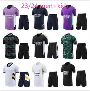 22 23 Pre-match Real Madrids Training Suit Finals Soccer Jersey Men Kids Short Sleeved Camavinga Rudiger Camiseta Men Top 23/24