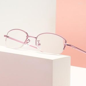 Sunglasses Metal Alloy Half Frame Reading Glasses Women Retro Anti-blue Light Quality Presbyopic Far Sight Diopters 1.0 To 4.0