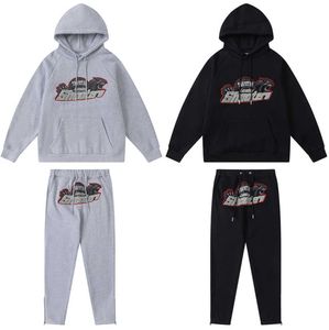 Tracksuits dos homens Trapstar London Hoodie Homens Mulher Tigre Toalha Bordado Shooters Carta Pulôver Fleece Com Capuz Respirável Design 85ess