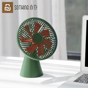 Ventilatori Youpin Sothing Ventilatore da tavolo Versione Rainforest Mini ventilatore USB ricaricabile per la casa Palmare rimovibile Super Wind Silent Fan Cooler