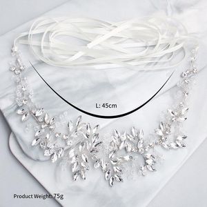 Gürtel Handgefertigter Strassgürtel Hochzeit Brautschärpen für Brautjungfernkleid Perlen