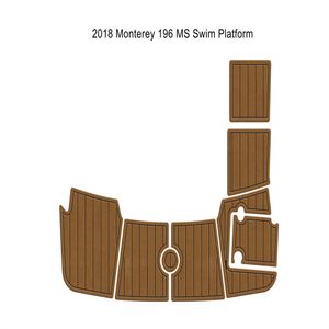 2018 Monterey 196 MS Schwimmplattform mit Trittpolster für Boote, EVA-Schaum, Faux-Teak-Deckboden