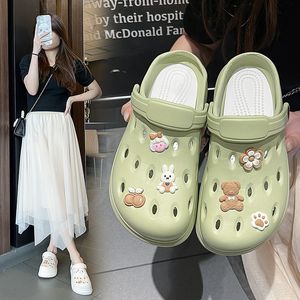 Sandals Summer Hole Shoes Women's Platform Non-slip Comfortable Nurse Sandals Outdoor Bag Head Step Feeling Slippers HA6332-3-02