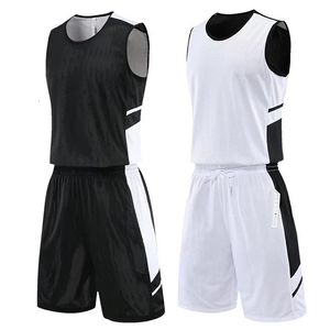 Running Sets Double-sided Basketball Jerseys Suit Men Women Training Set Quick Dry Sleeveless Uniform Sports Clothes Custom 230518