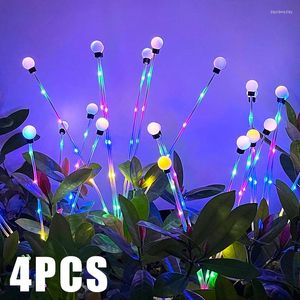 Solar Firefly Lights Outdoor Garden Decor String LED Lawn Light Waterproof Swaying For Patio Yard Pathway