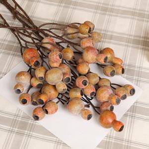 Flores decorativas de natal de oliva artificial frutas eucalipto berry plantas falsas mesa de casamento vaso home deco halloween ornamentos em vasos