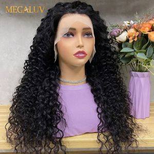 Lace Wigs Deep Wave Lace Front Wig Human Hair Wigs Preplucked With Baby Hair Transparent Lace Closure Wig 8-24 Inch 4x4 13x4 Frontal Wig 230517