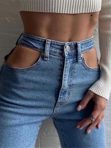 Jeans designer feminino jeans apertado encaixe sexy calças compridas para as mulheres 2022 nova moda casual simples chique calças femininas