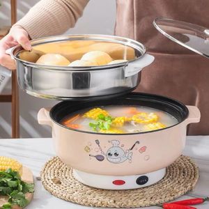 Non stick takeaway hot pot gift multifunctional non stick electric cooking pot Student household electric steamer Electric pot Small electric po