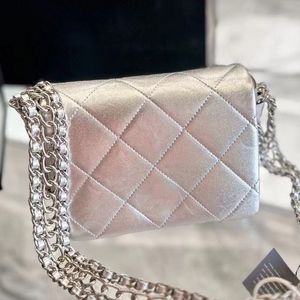 Designer Bag Luxury Handbag Mini Square Flap Bags Classic Black Lambskin Leather Wallet Quilting Hangbags Crossbody Shoulder Bag Gold Chains