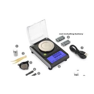 Weighing Scales Backlight 50G X 0.001G Electronic Lcd Touch Sn Digital Scale Jewelry Gold Diamond Gram With Tal Ncer Drop Delivery O Dh3Px