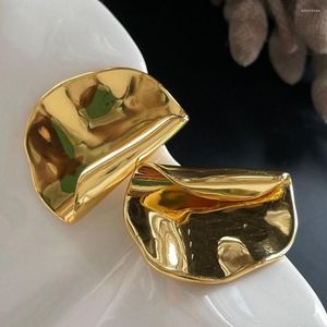 Orecchini pendenti Big Stud placcato oro 18 carati ipoallergenico elementi unici orecchino dichiarazione per donne ragazze gioielli regali