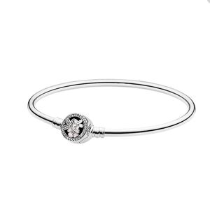 Pandora için şiirsel Blooms Toka Charm Bileklik Bileklik Bileklik 925 STERLING Silver Party Mücevher Tasarımcı Kadınlar için Kız Kardeşi Hediye Bilezik Orijinal Kutu ile