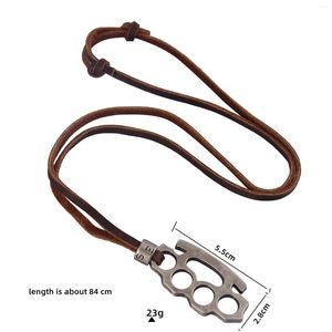 Pendant Necklaces Adjustable Men Necklace PU Leather Rope Jewelry For Anniversary Travel Gifts