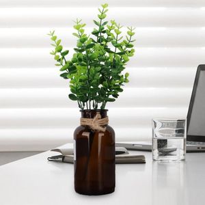 装飾的な花人工植物水草ユーカリプラスチックグリーンフェイクウェディングデコレーションホームオフィスデスク装飾
