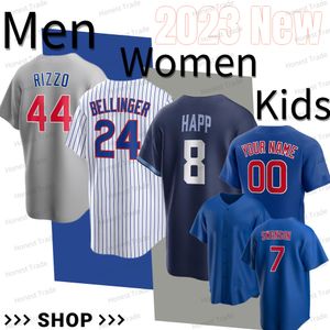 Jersey de beisebol Nelson Velazquez Dansby Swanson Cody Bellinger Alzolay Hoerner Mancini Rucker Thompson Sabedoria Happ Happ White Mulher Mulheres Jersey Jersey Camisas Stitcheded
