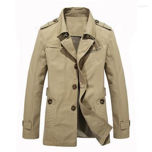 Herrenjacken Freizeitjacke Herren Männlich Klassischer Trenchcoat Herrenmode Mantel Slim Fit Mäntel Khaki Windjacke Hohe Qualität 116