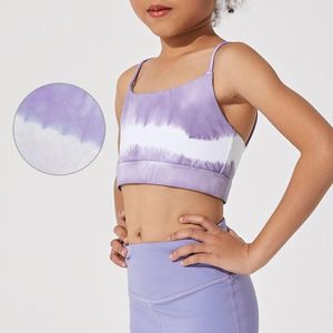 Set da corsa Abbigliamento da yoga per bambini stampato a inchiostro Completo da donna Gilet sportivo Elevata elasticità Top aderente aderente per la pelle