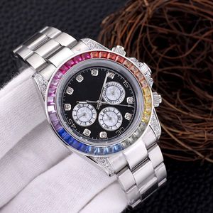 Rainbow Watch Mens Watches 40mm helautomatiska mekaniska klockor Precision Steel Band Sapphire Mirror High Quality Watch