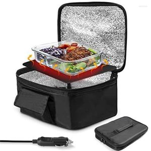 Dinnerware Sets Electric Heating Bag 12V Car Plug Warmer Container Heater Package Portable Camping Travel Oxford Heated Insulation