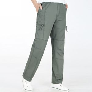 Abbigliamento uomo Pantaloni cargo verde militare allentati estivi maschili Taglie forti XXXL 4XL 5XL 6XL Pantaloni larghi larghi neri casuali primaverili