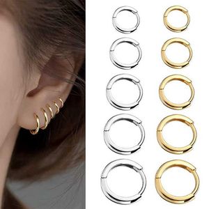 Stud 2022 Novo Brincos de argola de aço inoxidável simples para homens para homens Cartilagem Piercing de jóias Pendios de jóias HOMBRE MUJER Z0517