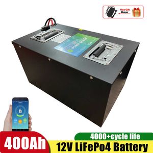 12V 400Ah LiFepo4 Lithium Battery Pack for RV Caravan Campers Motorhome Solar System Energy Storage Marine Touring Car+ Charge