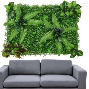 Декоративные цветы травяные настенные панели 16x24in искусственный зеленый хедж -фон декор фон с ультрафиолетовой защитой