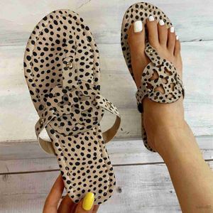 Slippers Summer Women Slippers Flat Casual Leopard Print Clip Toe Bear Slippers For Women Womens Robe Slippers Gift Set