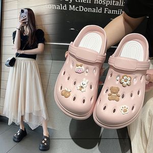 Sandals summer hole shoes women's platform non-slip comfortable nurse sandals outdoor bag head step feeling slippers HA6332-3-01