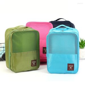 Borse portaoggetti Borsa per scarpe a quattro colori per viaggio Organizer per bagagli portatile 3 paia di scarpe Contenitore in nylon 30 13 Scatola da 21 cm