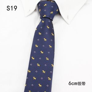 Fliegen Navy Tier Logo Männer Schmale Paisley 6CM Hombre Dünne Krawatten Streifen Krawatte Krawatte Polyester Großhandel Anzug