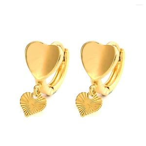 Серьги обручи сердца золотой цвет серьги для женщин для женщин женские ювелирные украшения африканские арабские подарки на Ближнем Востоке