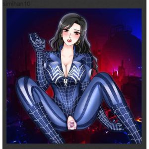 Sexy Set Woman Maid Suit Girl Sexy Lingerie with Front Zipper Passionate Spider Cosplay Open Crotch Zipper Jumpsuits Bodysuit Zentai L230518