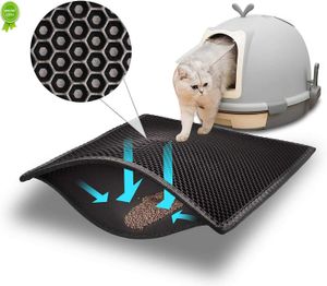 New Waterproof Pet Cat Litter Mat Double Layer Pet Litter Box Mat Non-slip Sand Cat Pad Washable Bed Mat Clean Pad Products