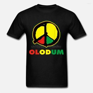 Camisetas masculinas OLodum Brasil Music Logo Men Black T-shirt Size s a 3xl